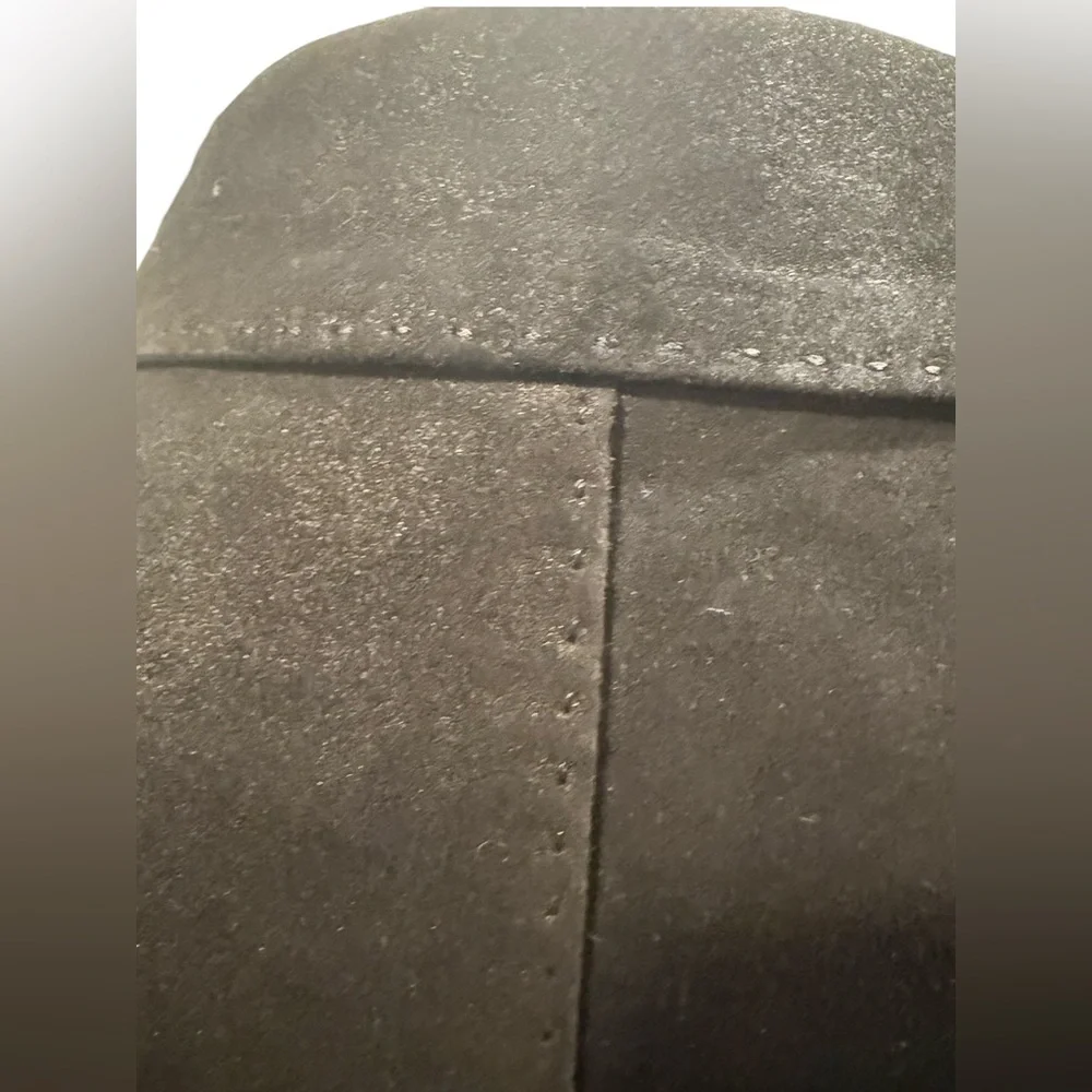 John Varvatos EUC Men's Size Eu 48 US 38 Black Double-Breasted Sheepskin Blazer - Picture 5 of 16